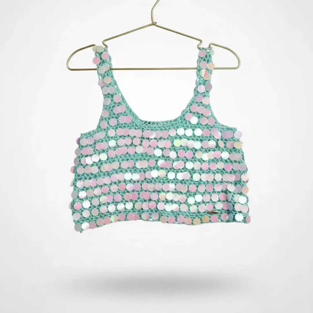 Light Blue Beach Crochet Top
