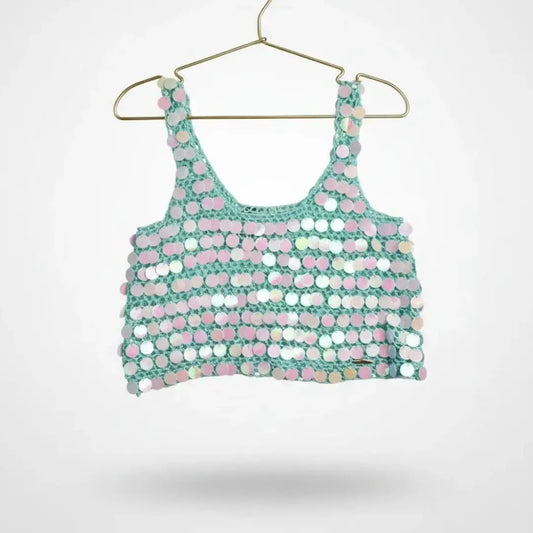 Light Blue Beach Crochet Top