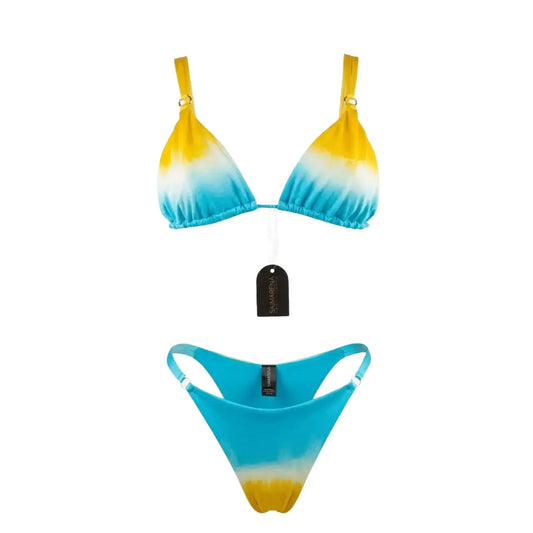 Yellow Multicolor Tanning Swimsuit