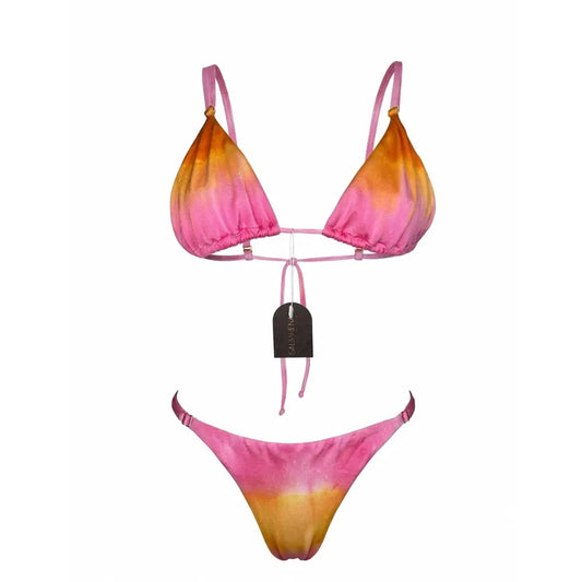 Orange Multicolor Tanning Swimsuit