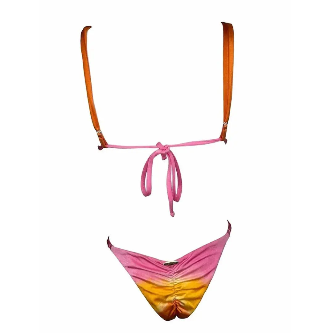 Orange Multicolor Tanning Swimsuit