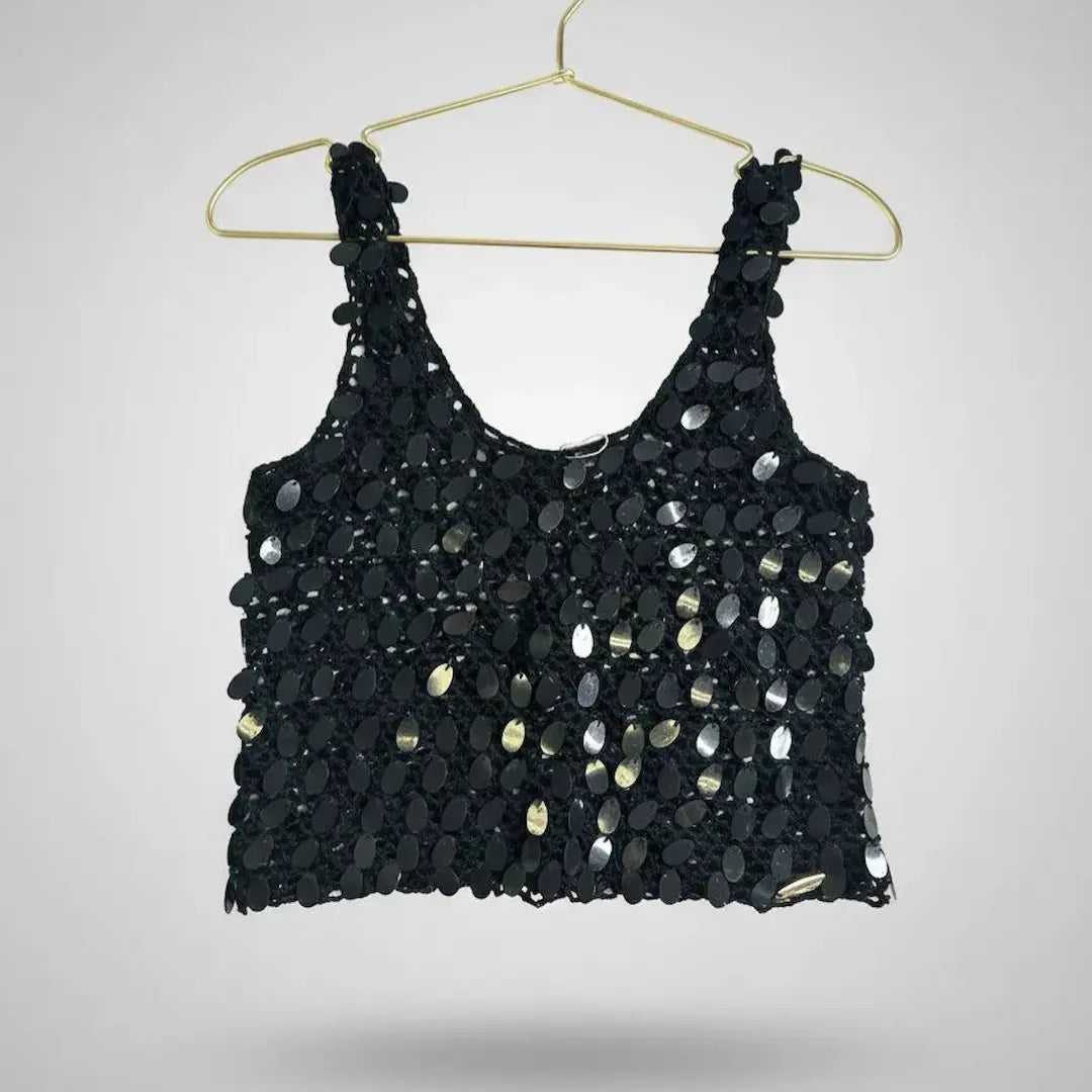 Black Beach Crochet Top