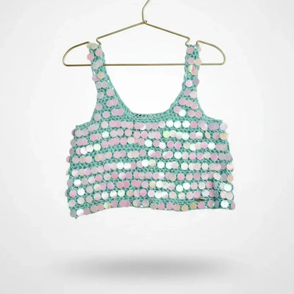 Light Blue Beach Crochet Top