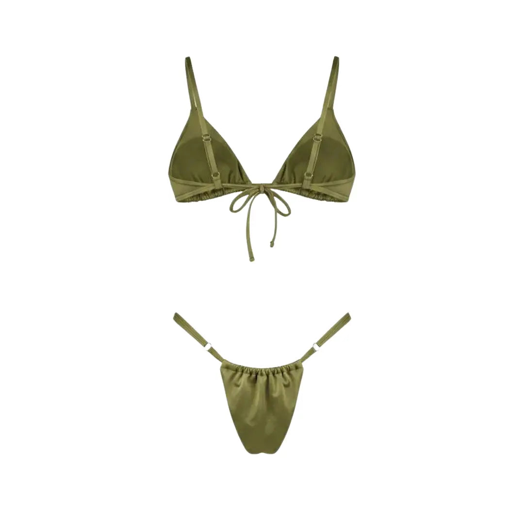 Olive Green Tanning Swimsuit
