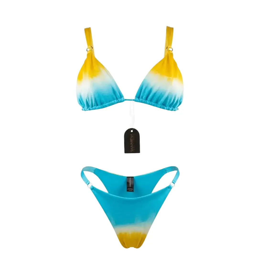 Yellow Multicolor Tanning Swimsuit