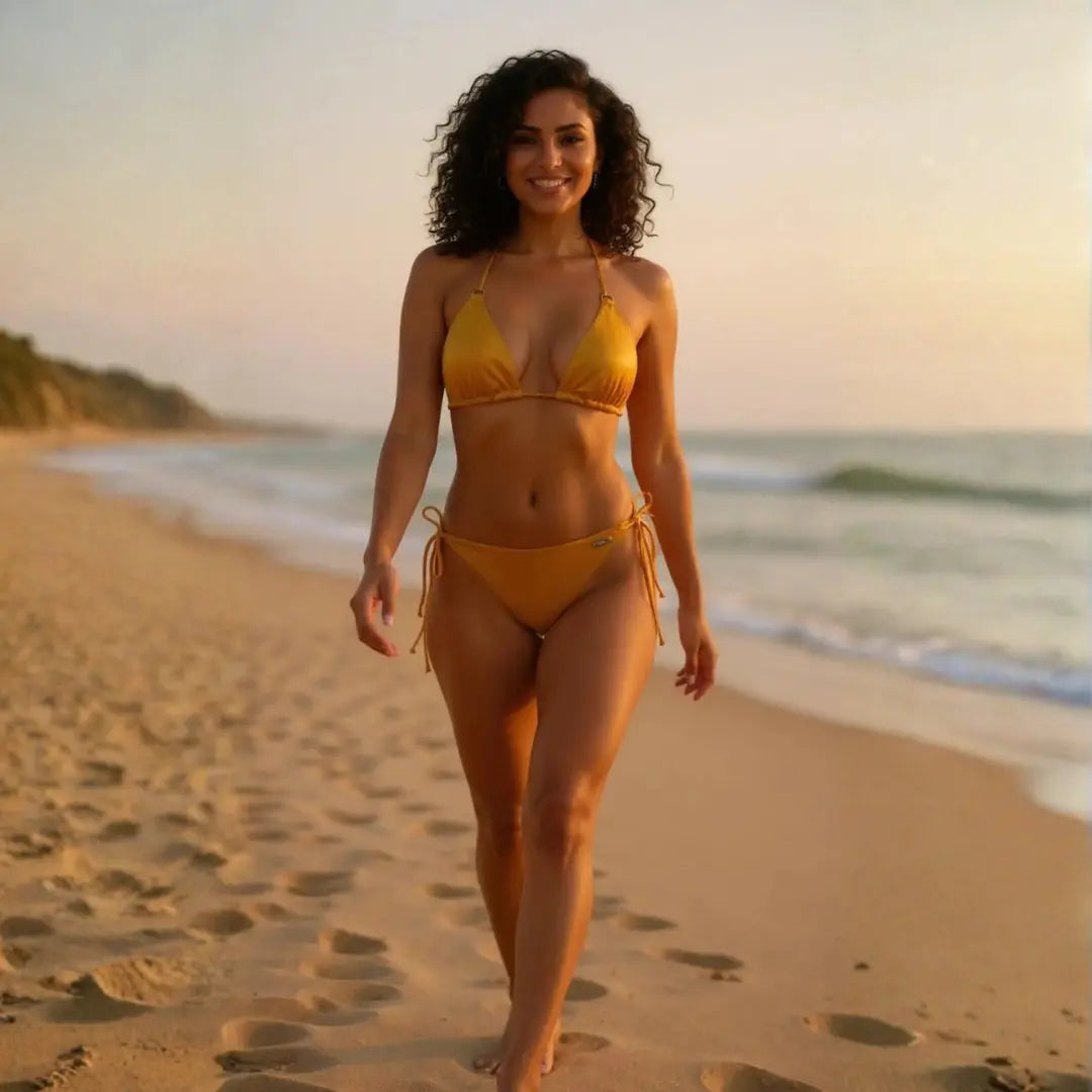 Mustard Tanning Swimsuit