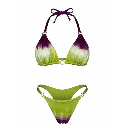 Purple Multicolor Tanning Swimsuit