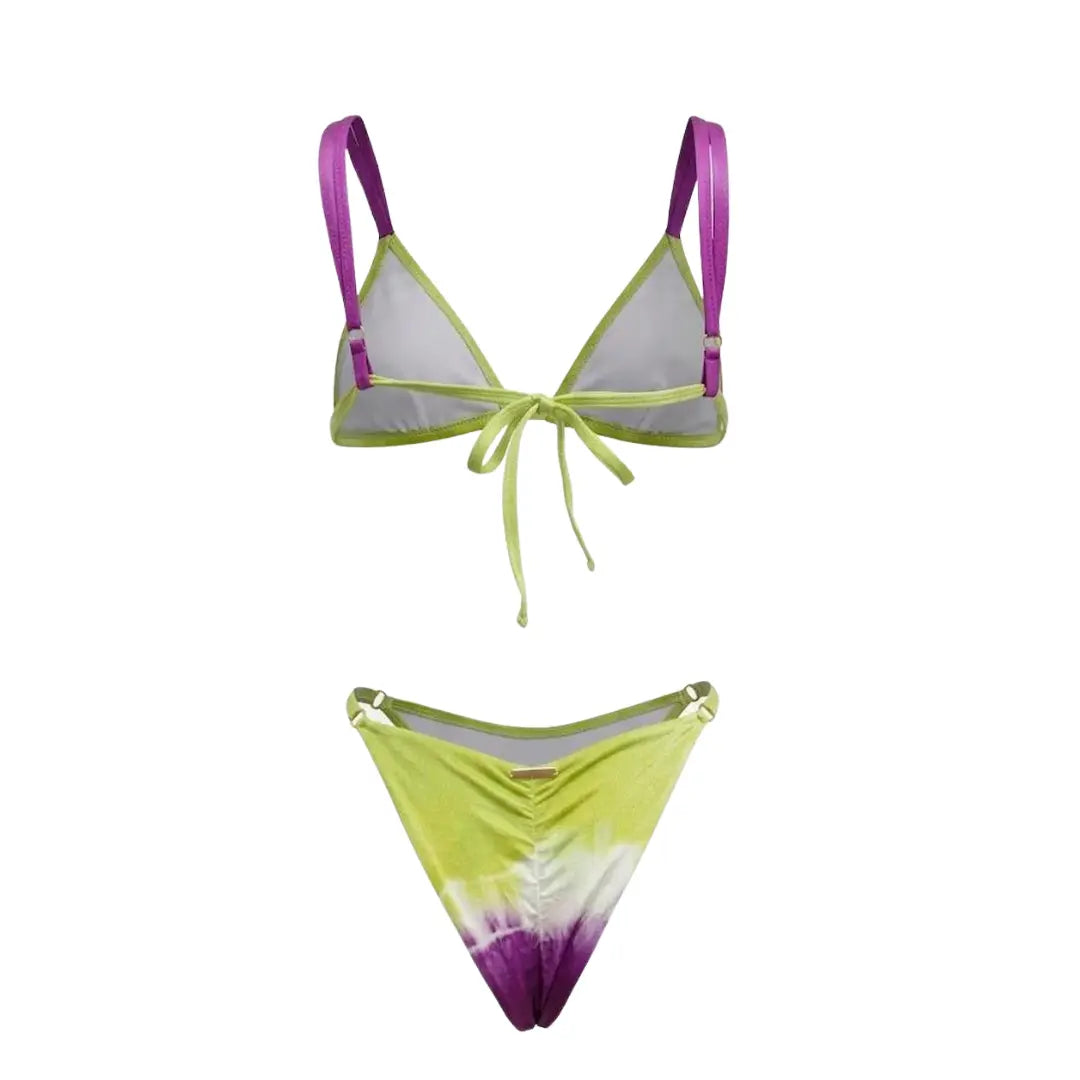 Purple Multicolor Tanning Swimsuit