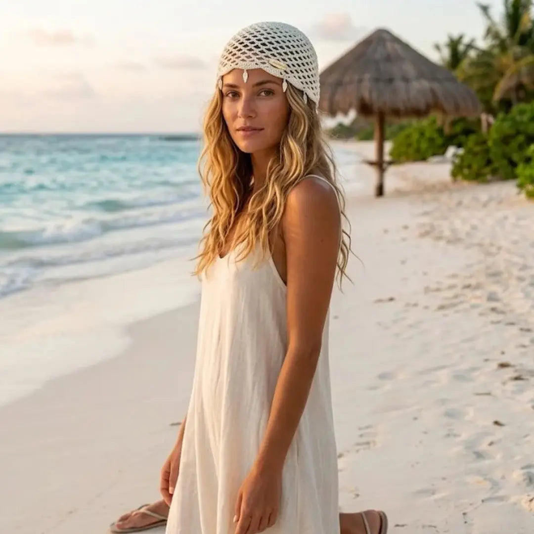 Leaf Drop Crochet Hat